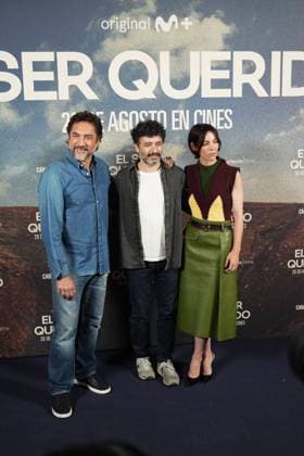 Javier Bardem , Rodrigo Sorogoyen and Victoria Luengo at photocall for film El Ser Querido in Madrid on Tuesday, 25 August 2026 Cordon Press 