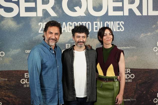 Javier Bardem , Rodrigo Sorogoyen and Victoria Luengo at photocall for film El Ser Querido in Madrid on Tuesday, 25 August 2026 Cordon Press 