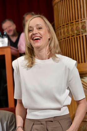 Judith Richter bei der Jahrespressekonferenz zur Spielzeit 2026 27 im Schlosspark Theater. Berlin, 26.08.2026