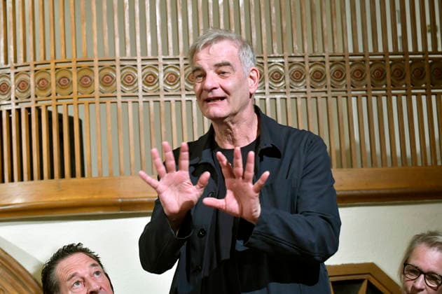Heinrich Schafmeister bei der Jahrespressekonferenz zur Spielzeit 2026 27 im Schlosspark Theater. Berlin, 26.08.2026