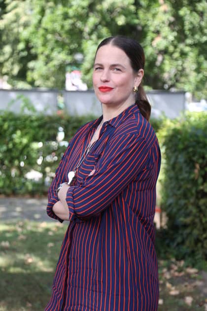 Isabell Polak bei der Jahrespressekonferenz zur Spielzeit 2026 27 im Schlosspark Theater. Berlin, 26.08.2026 Copyright: xAgenturxMatthiasxWehnertx xM.xGränzdörferx