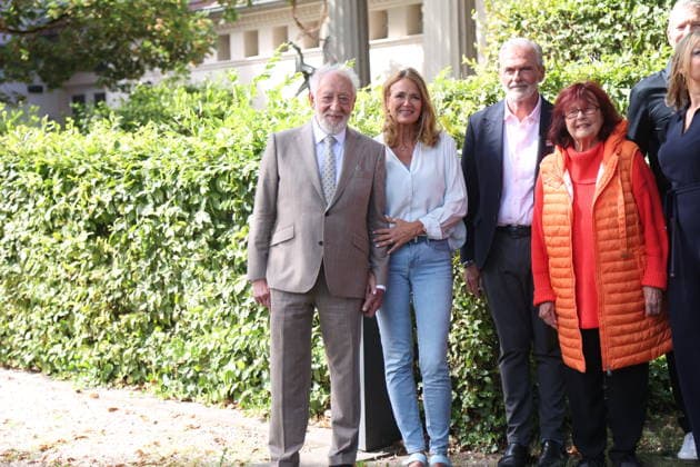 Dieter Hallervorden, Christiane Zander, Marko Pustisek, Brigitte Grothum bei der Jahrespressekonferenz zur Spielzeit 2026 27 im Schlosspark Theater. Berlin, 26.08.2026 Copyright: xAgenturxMatthiasxWehnertx xM.xGränzdörferx