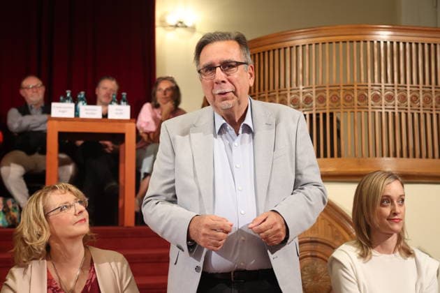 Manfred Langner bei der Jahrespressekonferenz zur Spielzeit 2026 27 im Schlosspark Theater. Berlin, 26.08.2026 Copyright: xAgenturxMatthiasxWehnertx xM.xGränzdörferx