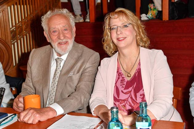 RECORD DATE NOT STATED Jahrespressekonferenz Schlosspark Theater - Berlin Dieter Hallervorden und Tochter Nathalie Hallervorden bei der Jahrespressekonferenz zur Spielzeit 2026 27 im Schlosspark Theater in Berlin am 26.08.2026 Copyright: xEventpressxBerndtx