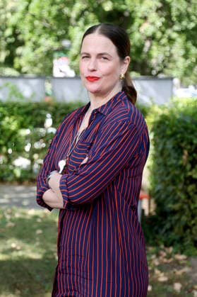 Isabell Polak bei der Jahrespressekonferenz zur Spielzeit 2026 27 im Schlosspark Theater. Berlin, 26.08.2026