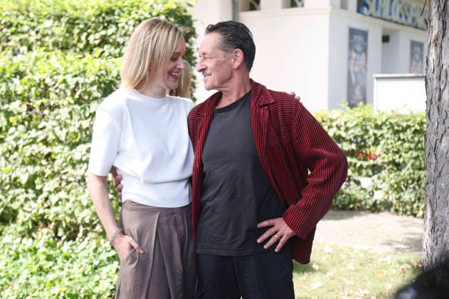 Judith Richter und Max Tidof bei der Jahrespressekonferenz zur Spielzeit 2026 27 im Schlosspark Theater. Berlin, 26.08.2026