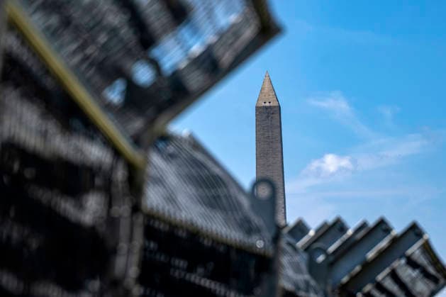 Fencing for the Freedom 250 Grand Prix is stacked as workers dismantle the track around Washington, DC on Wednesday, August 26, 2026. The Freedom 250 Grand Prix took place last weekend gathered thousands around a 1.7 mile course around Washington s landmarks.  WAP20260826313 BONNIExCASH