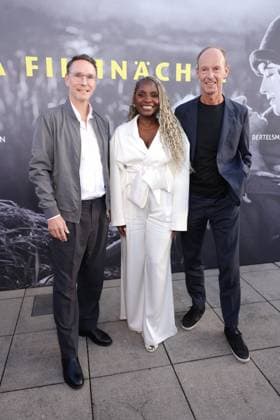 UFA Filmnächte 2026 Sascha Schwingel, Nikeata Thompson, Thomas Rabe Empfang zu UFA Filmnächte 2026, Bertelsmann Repräsentanz Berlin, Berlin Datum: 26.08.2026 Copyright: xEventpress Kratschx
