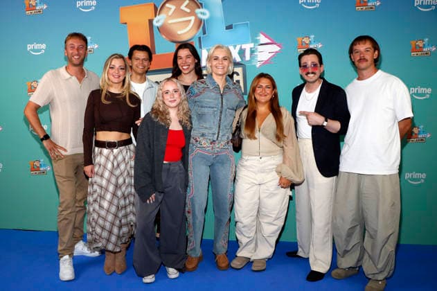 Freshtorge, Laura Larsson, Paul Luca Fischer, Maria Ziffy, Helge Mark Lodder, Hazel Brugger, Selfiesandra, Marti Fischer und Adrian Vogt alias Aditotoro bei der Premiere der Prime Video Comedy-Gameshow LOL Next im AchtBerlin. Berlin, 26.08.2026