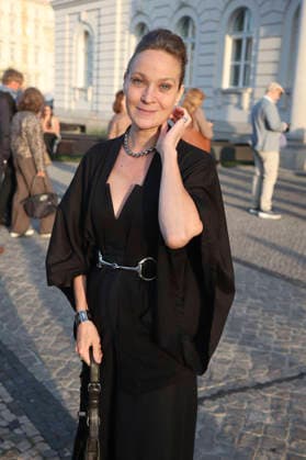 Jeanette Hain beim Eröffnungsempfang der UFA Filmnächte 2026 auf der Dachterrasse der Bertelsmann Repräsentanz. Berlin, 26.08.2026