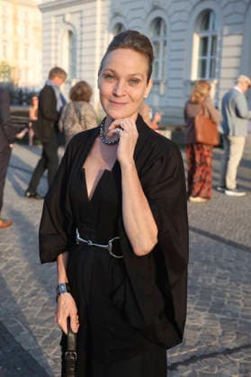 Jeanette Hain beim Eröffnungsempfang der UFA Filmnächte 2026 auf der Dachterrasse der Bertelsmann Repräsentanz. Berlin, 26.08.2026