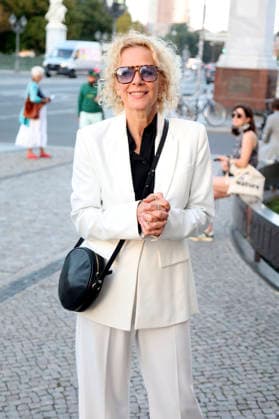 Katja Riemann beim Eröffnungsempfang der UFA Filmnächte 2026 auf der Dachterrasse der Bertelsmann Repräsentanz. Berlin, 26.08.2026