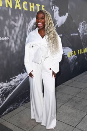 Nikeata Thompson beim Eröffnungsempfang der UFA Filmnächte 2026 auf der Dachterrasse der Bertelsmann Repräsentanz. Berlin, 26.08.2026