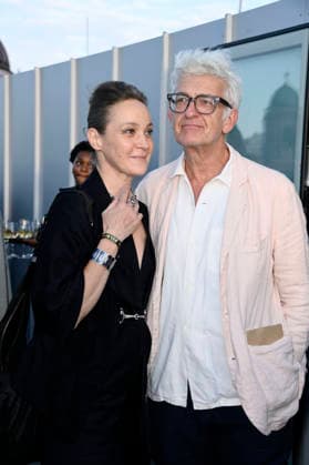 Jeanette Hain und Dominic Raacke beim Eröffnungsempfang der UFA Filmnächte 2026 auf der Dachterrasse der Bertelsmann Repräsentanz. Berlin, 26.08.2026