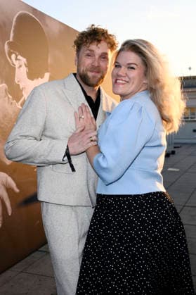 Knud Riepen und Gisa Flake beim Eröffnungsempfang der UFA Filmnächte 2026 auf der Dachterrasse der Bertelsmann Repräsentanz. Berlin, 26.08.2026