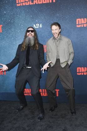 Adam Wingard, Drew Starkey at arrivals for ONSLAUGHT Premiere, Regal LA Live, Los Angeles, CA, August 26, 2026. Photo By: Elizabeth Goodenough Everett Collection ONSLAUGHT Premiere PUBLICATIONXNOTxINxCANxCHNxFRAxITAxJPNxNORxPOLxRUSxESPxUKxUSA