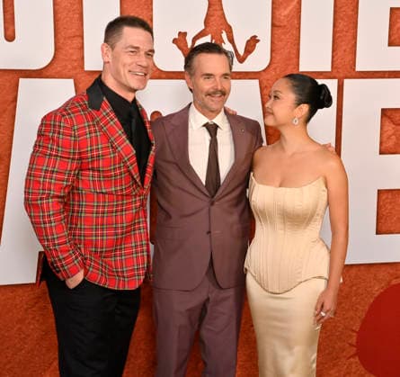 Cast members John Cena, Dave Green, Will Forte and Lana Condor (L-R) attend Ketchup Entertainment s premiere of the animated quirky comedy Coyote vs. Acme at the Westwood Village Theater in Los Angeles on Wednesday, August 26, 2026. Storyline: A story set in the ACME warehouse, the manufacturer of anything and everything used by the Looney Tunes characters.  LAP2026082624 JIMxRUYMEN