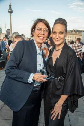 ABB FILMNACHT- Helen Mueller und Jeanette Hain zu Gast beim Eroeffnungsempfang zu den UFA Filmnaechten 2026 auf der Dachterrasse der Bertelsmann Repraesentanz am 26.AUGUST 2026 in Berlin Berlin Deutschland