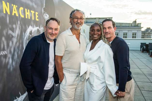 ABB FILMNACHT- Martin Stange, Ercan Durmaz, Nikeata Thompson und Sönke Möhring zu Gast beim Eroeffnungsempfang zu den UFA Filmnaechten 2026 auf der Dachterrasse der Bertelsmann Repraesentanz am 26.AUGUST 2026 in Berlin Berlin Deutschland