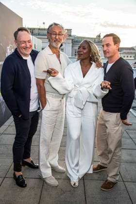 ABB FILMNACHT- Martin Stange, Ercan Durmaz, Nikeata Thompson und Sönke Möhring zu Gast beim Eroeffnungsempfang zu den UFA Filmnaechten 2026 auf der Dachterrasse der Bertelsmann Repraesentanz am 26.AUGUST 2026 in Berlin Berlin Deutschland
