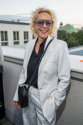ABB FILMNACHT- Katja Riemann zu Gast beim Eroeffnungsempfang zu den UFA Filmnaechten 2026 auf der Dachterrasse der Bertelsmann Repraesentanz am 26.AUGUST 2026 in Berlin Berlin Deutschland