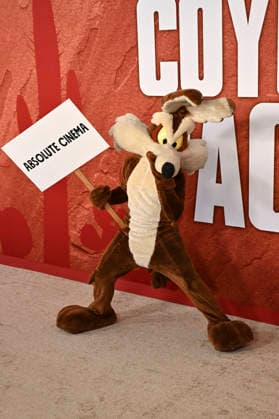 Wile E. Coyote bei der Premiere des Kinofilms Coyote vs. Acme im Fox Village Theater. Los Angeles, 26.08.2026