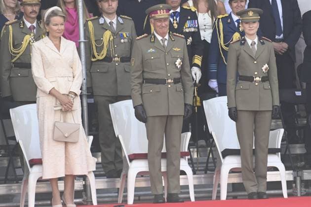 Graduation Ceremony for Final-Year Officer Cadets at the Royal Military Academy 2026 BRUSSELS, BELGIUM - AUGUST 27 : Graduation Ceremony for Final-Year Officer Cadets at the Royal Military Academy. King Philippe, Queen Mathilde, and Her Royal Highness Princess Elisabeth attended the graduation ceremony for final-year officer cadets at the Royal Military Academy. Graduates from the 176th Polytechnic Class, the 162nd Class in Social and Military Sciences (to which Prince Gabriel belongs), and various classes from the Special Division were honored during the ceremony on August 27, 2026 in Brussels, Belgium, 27 08 2026 Brussels Belgium  Copyright: xDidierxLebrunx