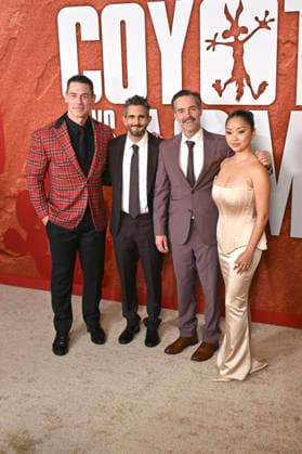 John Cena, Dave Green, Will Forte und Lana Condor bei der Premiere des Kinofilms Coyote vs. Acme im Fox Village Theater. Los Angeles, 26.08.2026