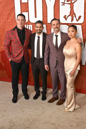 John Cena, Dave Green, Will Forte und Lana Condor bei der Premiere des Kinofilms Coyote vs. Acme im Fox Village Theater. Los Angeles, 26.08.2026
