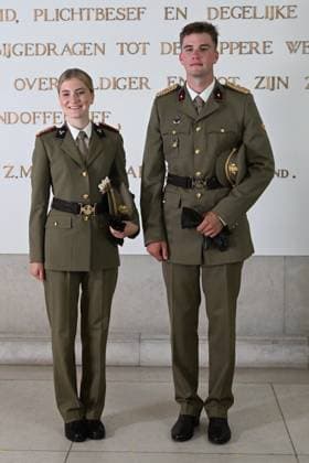 Graduation Ceremony for Final-Year Officer Cadets at the Royal Military Academy 2026 BRUSSELS, BELGIUM - AUGUST 27 : Graduation Ceremony for Final-Year Officer Cadets at the Royal Military Academy. King Philippe, Queen Mathilde, and Her Royal Highness Princess Elisabeth attended the graduation ceremony for final-year officer cadets at the Royal Military Academy. Graduates from the 176th Polytechnic Class, the 162nd Class in Social and Military Sciences (to which Prince Gabriel belongs), and various classes from the Special Division were honored during the ceremony on August 27, 2026 in Brussels, Belgium, 27 08 2026 Brussels Belgium  Copyright: xDidierxLebrunx