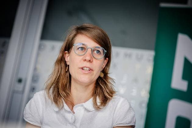Verena Schäffer ** NUR FÜR REDAKTIONELLE ZWECKE ** EDITORIAL USE ONLY **<p>Verena Schäffer, Bündnis 90 Die Grünen, Ministerin für Kinder, Jugend, Familie, Gleichstellung, Flucht und Integration des Landes Nordrhein-Westfalen, besucht am Donnerstag 27. August den Hauptsitz der FUNKE Mediengruppe in Essen. Deutschland Essen Essen Copyright: AndrÃ xHirtz