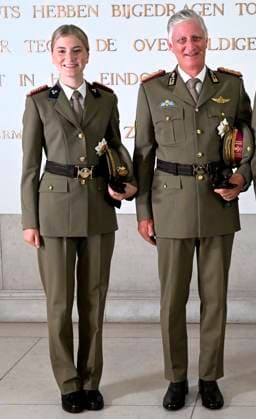 Graduation Ceremony for Final-Year Officer Cadets at the Royal Military Academy 2026 BRUSSELS, BELGIUM - AUGUST 27 : Graduation Ceremony for Final-Year Officer Cadets at the Royal Military Academy. King Philippe, Queen Mathilde, Princess Elisabeth attended the graduation ceremony for final-year officer cadets at the Royal Military Academy. Graduates from the 176th Polytechnic Class, the 162nd Class in Social and Military Sciences to which Prince Gabriel belongs, and various classes from the Special Division were honored during the ceremony on August 27, 2026 in Brussels, Belgium, 27 08 2026 Brussels Belgium  Copyright: xDidierxLebrunx