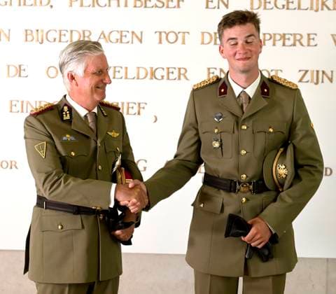 Graduation Ceremony for Final-Year Officer Cadets at the Royal Military Academy 2026 BRUSSELS, BELGIUM - AUGUST 27 : Graduation Ceremony for Final-Year Officer Cadets at the Royal Military Academy. King Philippe, Queen Mathilde, Princess Elisabeth attended the graduation ceremony for final-year officer cadets at the Royal Military Academy. Graduates from the 176th Polytechnic Class, the 162nd Class in Social and Military Sciences to which Prince Gabriel belongs, and various classes from the Special Division were honored during the ceremony on August 27, 2026 in Brussels, Belgium, 27 08 2026 Brussels Belgium  Copyright: xDidierxLebrunx