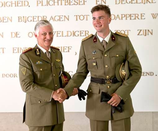 Graduation Ceremony for Final-Year Officer Cadets at the Royal Military Academy 2026 BRUSSELS, BELGIUM - AUGUST 27 : Graduation Ceremony for Final-Year Officer Cadets at the Royal Military Academy. King Philippe, Queen Mathilde, Princess Elisabeth attended the graduation ceremony for final-year officer cadets at the Royal Military Academy. Graduates from the 176th Polytechnic Class, the 162nd Class in Social and Military Sciences to which Prince Gabriel belongs, and various classes from the Special Division were honored during the ceremony on August 27, 2026 in Brussels, Belgium, 27 08 2026 Brussels Belgium  Copyright: xDidierxLebrunx