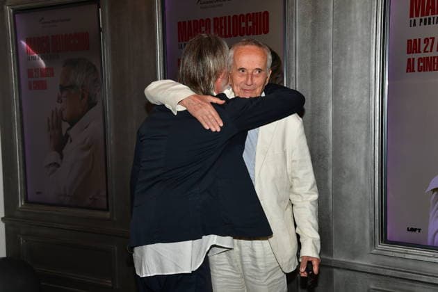 IPA87851919 - Rome, Cinema Quattro Fontane: Preview of the film Marco Bellocchio: The Door to Reality. Pictured: Fabio Lovino and Marco Bellocchio  Copyright: xVincenzoxLandix xVincenzoxLandix 87851919