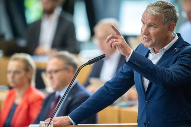 8. THÜRINGER LANDTAG - PLENARSITZUNG ** NUR FÜR REDAKTIONELLE ZWECKE ** EDITORIAL USE ONLY **<p>28 08 2026-Erfurt: Thüringer Landtag 8. Wahlperiode Plenarsitzung Misstrauensvotum der AfD-Fraktion gegen Ministerpräsident Mario Voigt (CDU) im Foto: Ministerpräsident Mario Voigt (CDU), Björn Höcke (AfD), Fraktionsvorsitzender, Katja Wolf (BSW), Thüringer Finanzministerin und Stellvertretende Ministerpräsidentin ( Deutschland Thueringen Erfurt Copyright: SaschaxFromm *** 8 THURINGIAN STATE PARLIAMENT PLENARY SESSION ** FOR EDITORIAL USE ONLY ** EDITORIAL USE ONLY ** Aug. 28, 2026, Erfurt, Thuringian State Parliament, 8th Legislative Session, Plenary Session, Vote of no confidence by the AfD parliamentary group against Minis Copyright: SaschaxFromm doc87cpdco81yfnsnedimh ,EDITORIAL USE ONLY