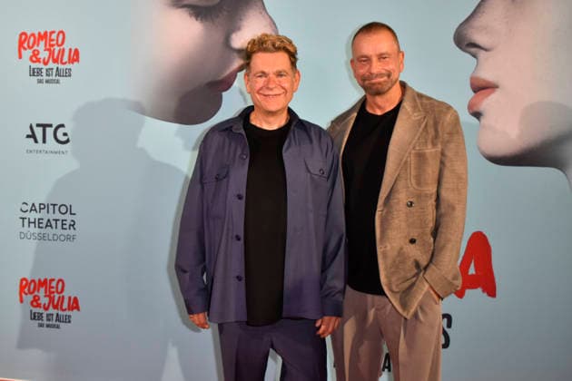 ABB ROMEOJULIA- Peter Plate mit Freund Ulf Leo Sommer zu Gast auf dem roten Teppich bei der Musical Premiewre Romeo und Julia Liebe ist alles im Capitol Theater am 27.AUGUST 2026 in Duesseldorf NRW Deutschland