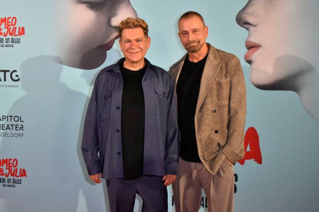 ABB ROMEOJULIA- Peter Plate mit Freund Ulf Leo Sommer zu Gast auf dem roten Teppich bei der Musical Premiewre Romeo und Julia Liebe ist alles im Capitol Theater am 27.AUGUST 2026 in Duesseldorf NRW Deutschland