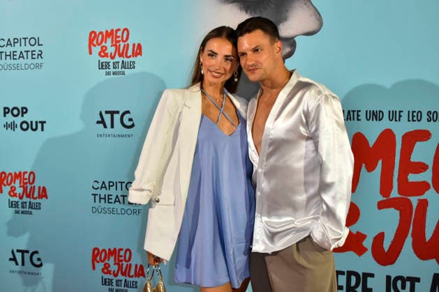 ABB ROMEOJULIA- Ekaterina Leonova mit Freund Ilya Viarmenich zu Gast auf dem roten Teppich bei der Musical Premiewre Romeo und Julia Liebe ist alles im Capitol Theater am 27.AUGUST 2026 in Duesseldorf NRW Deutschland