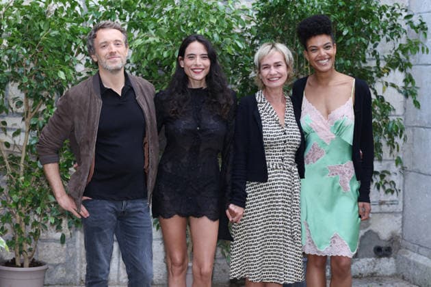 Angouleme Film Festival - Le Lievre Photocall Gonzague Legout, Nailia Harzouine, Sandrine Bonnaire and Sonia Bonny attends the « Le Lievre » Photocall as part of the 19th Angouleme Film Festival in Angouleme, August 28, 2026, France. Photo by Jerome Domine ABACAPRESS.COM Angouleme France  Copyright: xDominexJerome ABACAx