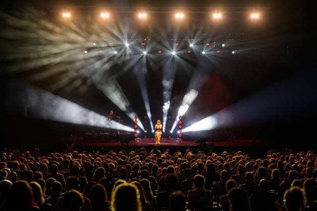 August 27, 2026, Marina Di Pietrasanta, Lucca, Italy: Singer Noemi performs in concert on the stage of the La Versiliana Festival with her 2026 summer tour, Marina di Pietrasanta, 08 27 2026 Marina Di Pietrasanta Italy  - ZUMAa289 20260827_zia_a289_114 Copyright: xStefanoxDallexLuchex xAgfx