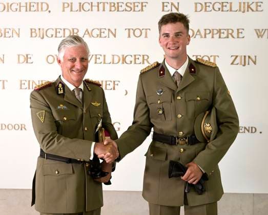 Graduation Ceremony for Final-Year Officer Cadets at the Royal Military Academy 2026 BRUSSELS, BELGIUM - AUGUST 27 : Graduation Ceremony for Final-Year Officer Cadets at the Royal Military Academy. King Philippe and Princess Elisabeth attended the graduation ceremony for final-year officer cadets at the Royal Military Academy. Graduates from the 176th Polytechnic Class, the 162nd Class in Social and Military Sciences to which Prince Gabriel belongs, and various classes from the Special Division were honored during the ceremony on August 27, 2026 in Brussels, Belgium, 27 08 2026 Brussels Belgium  Copyright: xDidierxLebrunx