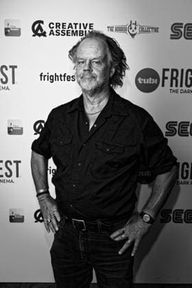Trauma Or, Monsters All photocall on Friday 28 August 2026 Larry Fessenden attends the media wall for the Trauma Or, Monsters All photocall during Tubi Frightfest 2026 on Friday 28 August 2026 at Odeon Luxe Leicester Square, London. Edtiors Note: Image Converted To Monochrome Black And White., Credit:Julie Edwards Avalon  Copyright: xJuliexEdwardsx xAvalonx 1128935992