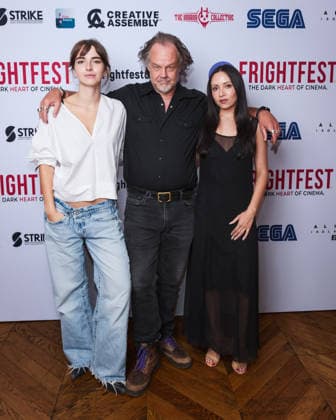 Trauma Or Monsters All on Friday 28 August 2026 Aitana Doyle, Larry Fessenden , Gaby Leymer attends the media wall for the Trauma Or Monsters All during Tubi Frightfest 2026 on Friday 28 August 2026 at Odeon Luxe Leicester Square, London. ., Credit:Julie Edwards Avalon  Copyright: xJuliexEdwardsx xAvalonx 1128936014