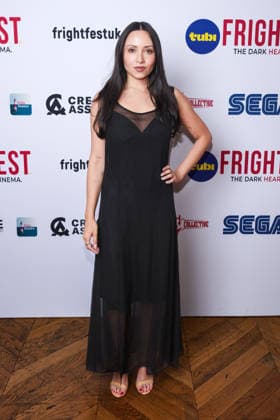 Trauma Or, Monsters All photocall on Friday 28 August 2026 Gaby Leymer attends the media wall for the Trauma Or, Monsters All photocall during Tubi Frightfest 2026 on Friday 28 August 2026 at Odeon Luxe Leicester Square, London. ., Credit:Julie Edwards Avalon  Copyright: xJuliexEdwardsx xAvalonx 1128936018