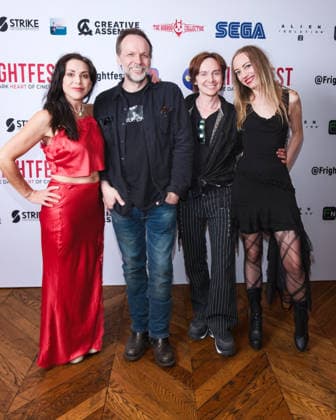 World Premiere Of Electric Meat on Friday 28 August 2026 Emily Booth, Dan Schaffer, Caspian Faye, Nina Courson attends the media wall for the World Premiere Of Electric Meat during Tubi Frightfest 2026 on Friday 28 August 2026 at Odeon Luxe Leicester Square, London. ., Credit:Julie Edwards Avalon  Copyright: xJuliexEdwardsx xAvalonx 1128970334