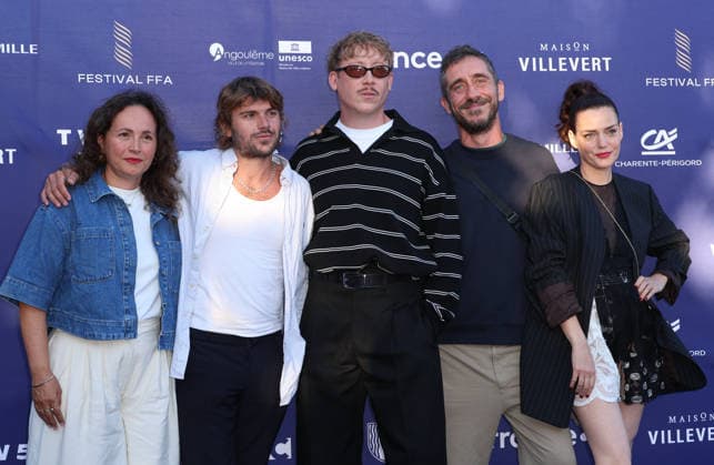 Angouleme Film Festival #3 Festival du Film Francophone d AngouleÌ‚me 2026 - jour 5 Annabella Nezri, Zacharie Chasseriaud, Eddy de Pretto, Olivier Pairoux et Roxane Mesquida Festival du Film Francophone d AngouleÌ‚me 2026, le 28 aoÃ»t 2026.  Copyright: xFabricexChasseryx