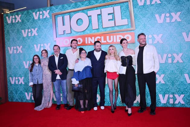 Hotel Todo Incluido Red Carpet Premiere Jose Eduardo Derbez, Sofia Castro, Harold Azuara, Ricardo Fastlich, Regina Pavon, Maria Jose de la Cruz, Miguel Brocca attend the red carpet premiere of the ViX original TV series Hotel Todo Incluido at Antara Polanco on August 27, 2026 in Mexico City, Mexico. (Photo by Yamak Perea Eyepix Group) Copyright: xYamakxPerea xEyepixxGroupx YP_27082026_196483