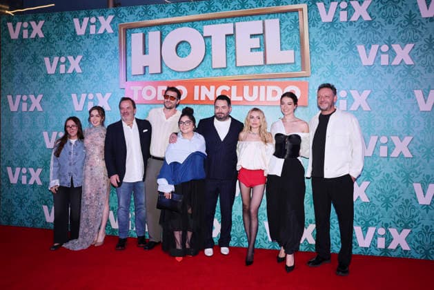 Hotel Todo Incluido Red Carpet Premiere Jose Eduardo Derbez, Sofia Castro, Harold Azuara, Ricardo Fastlich, Regina Pavon, Maria Jose de la Cruz, Miguel Brocca attend the red carpet premiere of the ViX original TV series Hotel Todo Incluido at Antara Polanco on August 27, 2026 in Mexico City, Mexico. (Photo by Yamak Perea Eyepix Group) Copyright: xYamakxPerea xEyepixxGroupx YP_27082026_196482