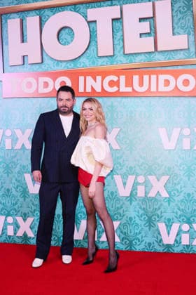 Hotel Todo Incluido Red Carpet Premiere Jose Eduardo Derbez and Sofia Castro attend the red carpet premiere of the ViX original TV series Hotel Todo Incluido at Antara Polanco on August 27, 2026 in Mexico City, Mexico. (Photo by Yamak Perea Eyepix Group) Copyright: xYamakxPerea xEyepixxGroupx YP_27082026_196548